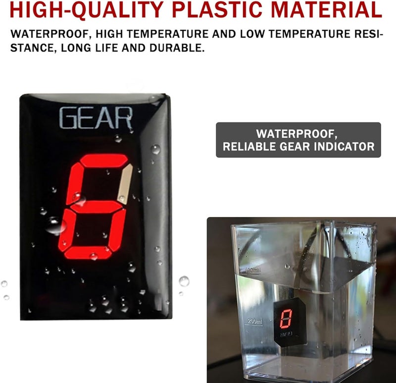 QASULER Motorcycle Gear Indicator Display - Image 4
