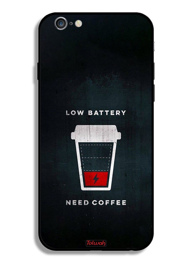Tolwak Apple iPhone 6/6s Plus Protective Case Low Battery Need Coffee  - Image 2