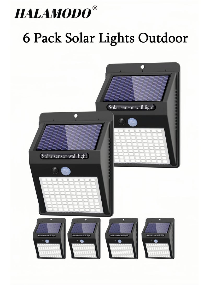 HALAMODO 6 Pack Solar Lights Outdoor, 3 Modes/20LED Solar Security Lights Wireless IP65 Waterproof Solar Motion Lights Outdoor Solar Wall Lights Outdoor Lights for Front Door, Backyard, Garage  - Image 1