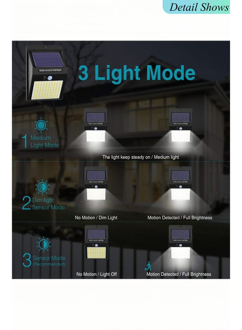 HALAMODO 6 Pack Solar Lights Outdoor, 3 Modes/20LED Solar Security Lights Wireless IP65 Waterproof Solar Motion Lights Outdoor Solar Wall Lights Outdoor Lights for Front Door, Backyard, Garage  - Image 2