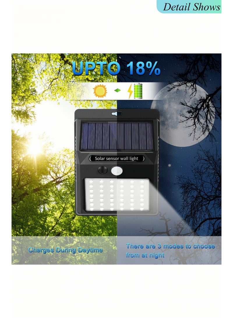 HALAMODO 6 Pack Solar Lights Outdoor, 3 Modes/20LED Solar Security Lights Wireless IP65 Waterproof Solar Motion Lights Outdoor Solar Wall Lights Outdoor Lights for Front Door, Backyard, Garage  - Image 4