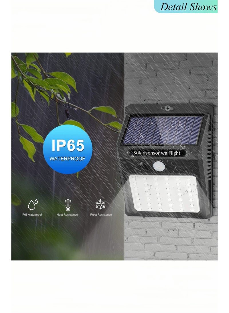HALAMODO 6 Pack Solar Lights Outdoor, 3 Modes/20LED Solar Security Lights Wireless IP65 Waterproof Solar Motion Lights Outdoor Solar Wall Lights Outdoor Lights for Front Door, Backyard, Garage  - Image 3