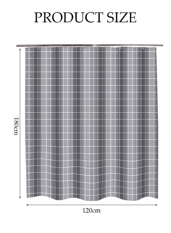 DUNISO Waterproof Shower Curtain，Thickened Bathroom Curtains，Moisture Absorption And Durability，Waterproof Quick Drying，Anti Mold，With Hooks，For Bathroom And Bath Tub，120*180cm  - Image 2