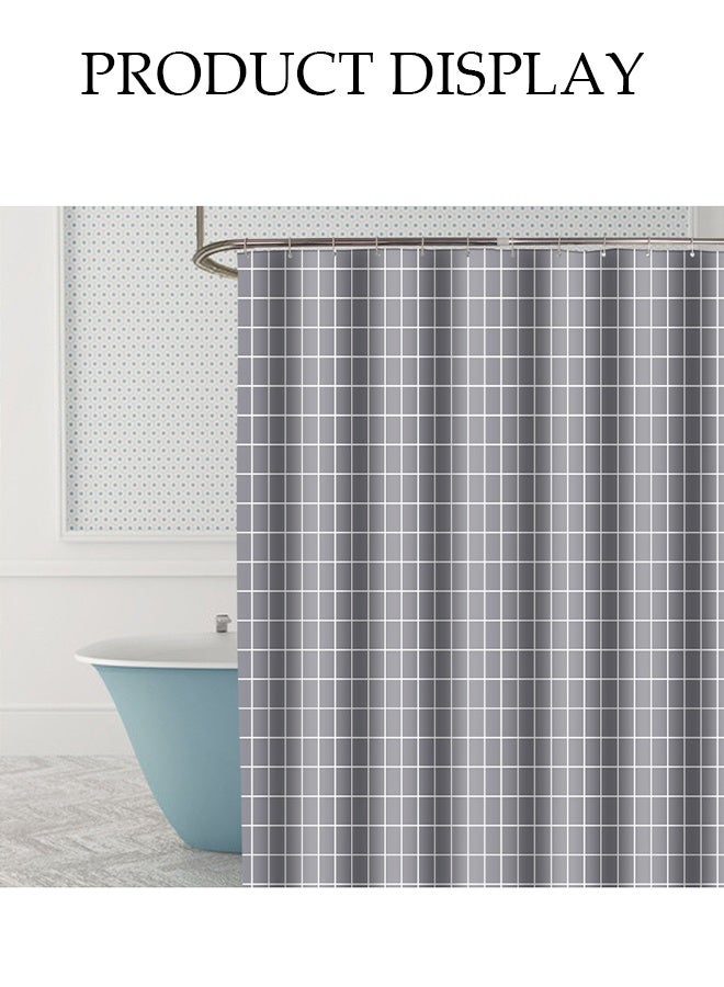 DUNISO Waterproof Shower Curtain，Thickened Bathroom Curtains，Moisture Absorption And Durability，Waterproof Quick Drying，Anti Mold，With Hooks，For Bathroom And Bath Tub，120*180cm  - Image 5