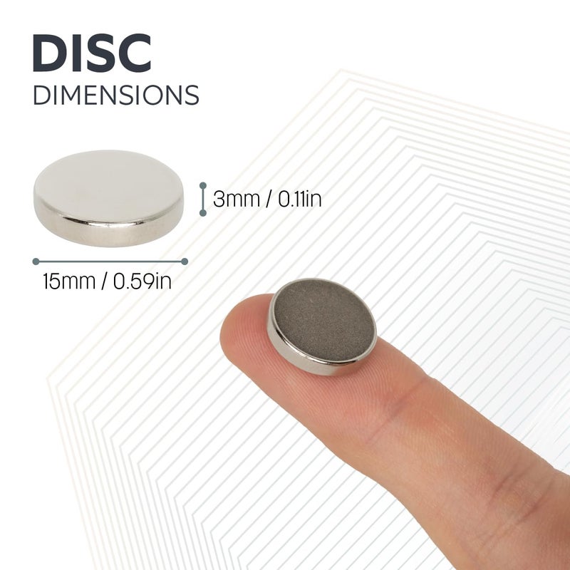 FIRST4MAGNETS F153-10 15mm Dia x 3mm Thick N42 Neodymium Magnet-2.9kg Pull (Pack of 10), Set of 10 Pieces - Image 4
