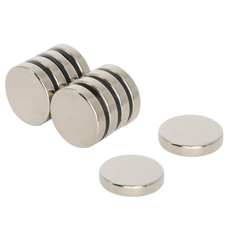 FIRST4MAGNETS F153-10 15mm Dia x 3mm Thick N42 Neodymium Magnet-2.9kg Pull (Pack of 10), Set of 10 Pieces - Image 1