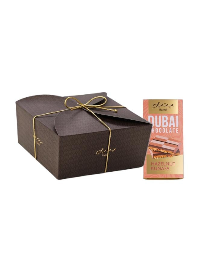 Bateel Kholas Date Ballotin & Dubai Chocolate Bar – Hazelnut Kunafa Bundle - Image 1