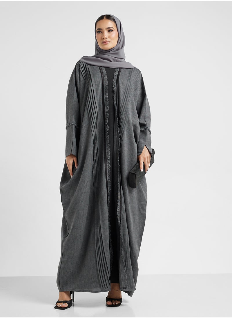 hayas closet Open front Cape sleeve abaya  - Image 1