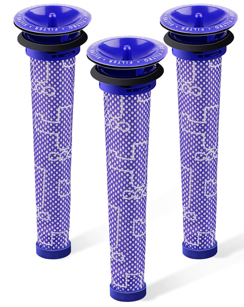whekeosh 3Pack Pre Filters Replacement for Dyson - Vacuum Filter Compatible with Dyson V6 V7 V8 DC59 DC58 Replaces Part 965661 01 (3 Pack) - Image 1