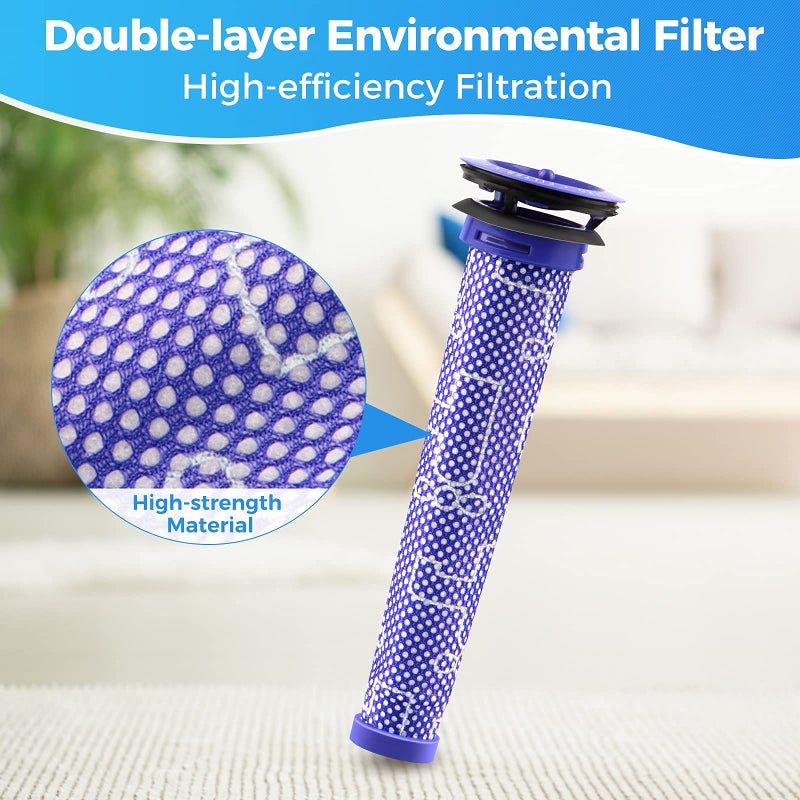 whekeosh 3Pack Pre Filters Replacement for Dyson - Vacuum Filter Compatible with Dyson V6 V7 V8 DC59 DC58 Replaces Part 965661 01 (3 Pack) - Image 5