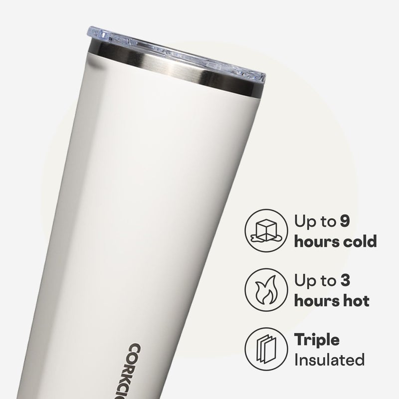 Corkcicle Classic Tumbler - Keeps Drinks Cold for 9 Hours & Hot for 3 - Triple-Insulated Stainless Steel - Holiday Tumbler Gift - 24 oz - Dune - Image 3