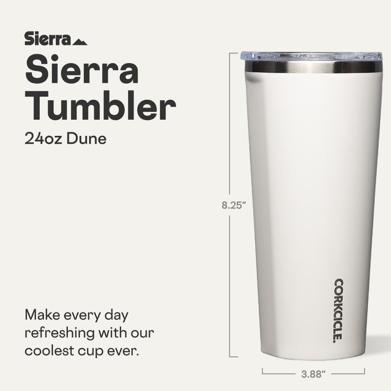 Corkcicle Classic Tumbler - Keeps Drinks Cold for 9 Hours & Hot for 3 - Triple-Insulated Stainless Steel - Holiday Tumbler Gift - 24 oz - Dune - Image 2
