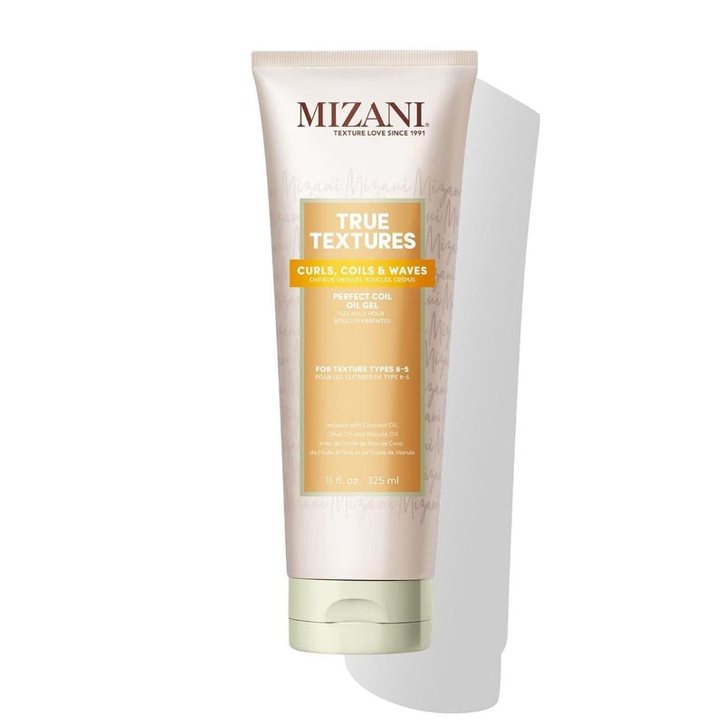 Mizani True Textures Perfect Coil Oil Gel  Curly Hair Gel Styler Moisturizes and Fights Frizz With Coconut Oil Paraben  SiliconeFree For Curly  Dry Hair