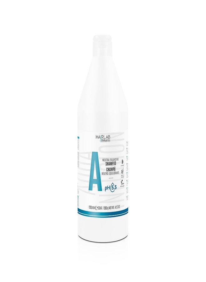 Salerm - Neutral Dermoprotective Shampoo - Hairlab Neutral Balancing - 1200 ml - Neutral pH - For All Hair Types - With Vitamins B and C - Hydrates and Cares for the Scalp - Anti-Frizz - Image 1