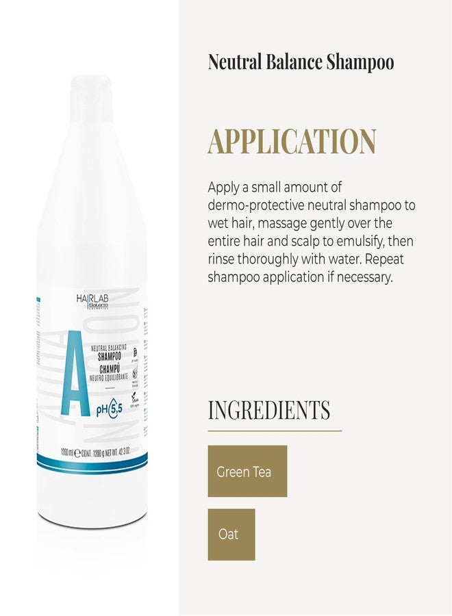 Salerm - Neutral Dermoprotective Shampoo - Hairlab Neutral Balancing - 1200 ml - Neutral pH - For All Hair Types - With Vitamins B and C - Hydrates and Cares for the Scalp - Anti-Frizz - Image 4