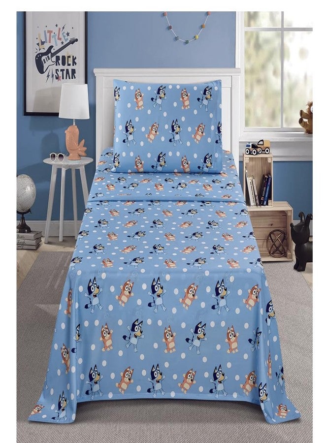 Jay Franco Twin Size Sheet Set 3 Pieces Kids Set (Bluey), Pink, Black, JF14545 - Image 3