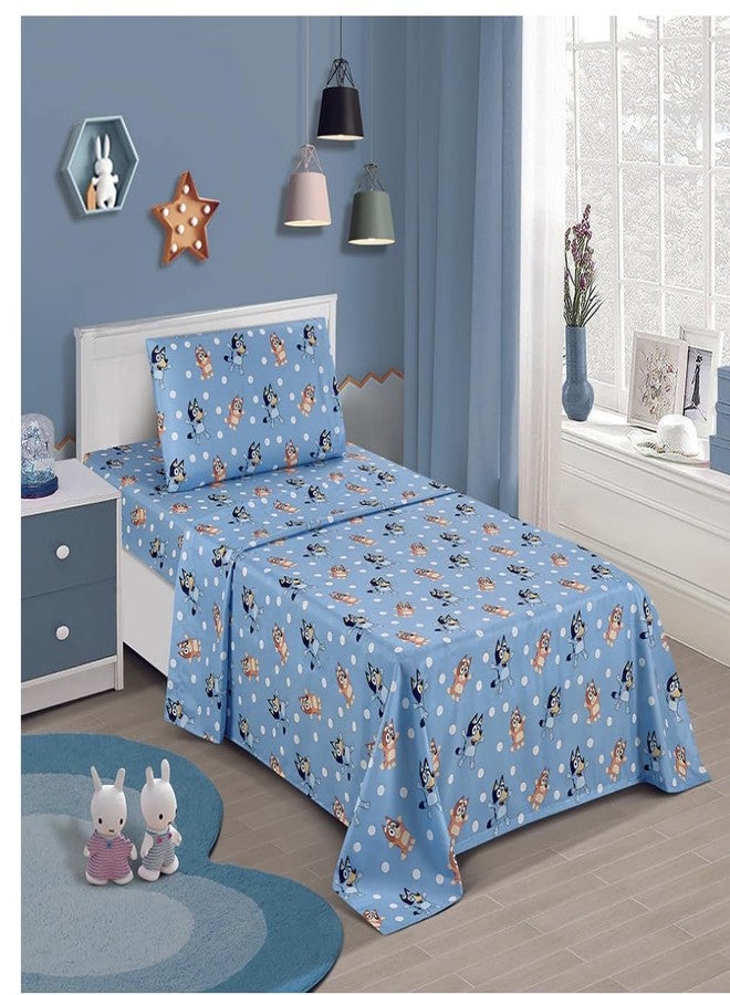 Jay Franco Twin Size Sheet Set 3 Pieces Kids Set (Bluey), Pink, Black, JF14545 - Image 2