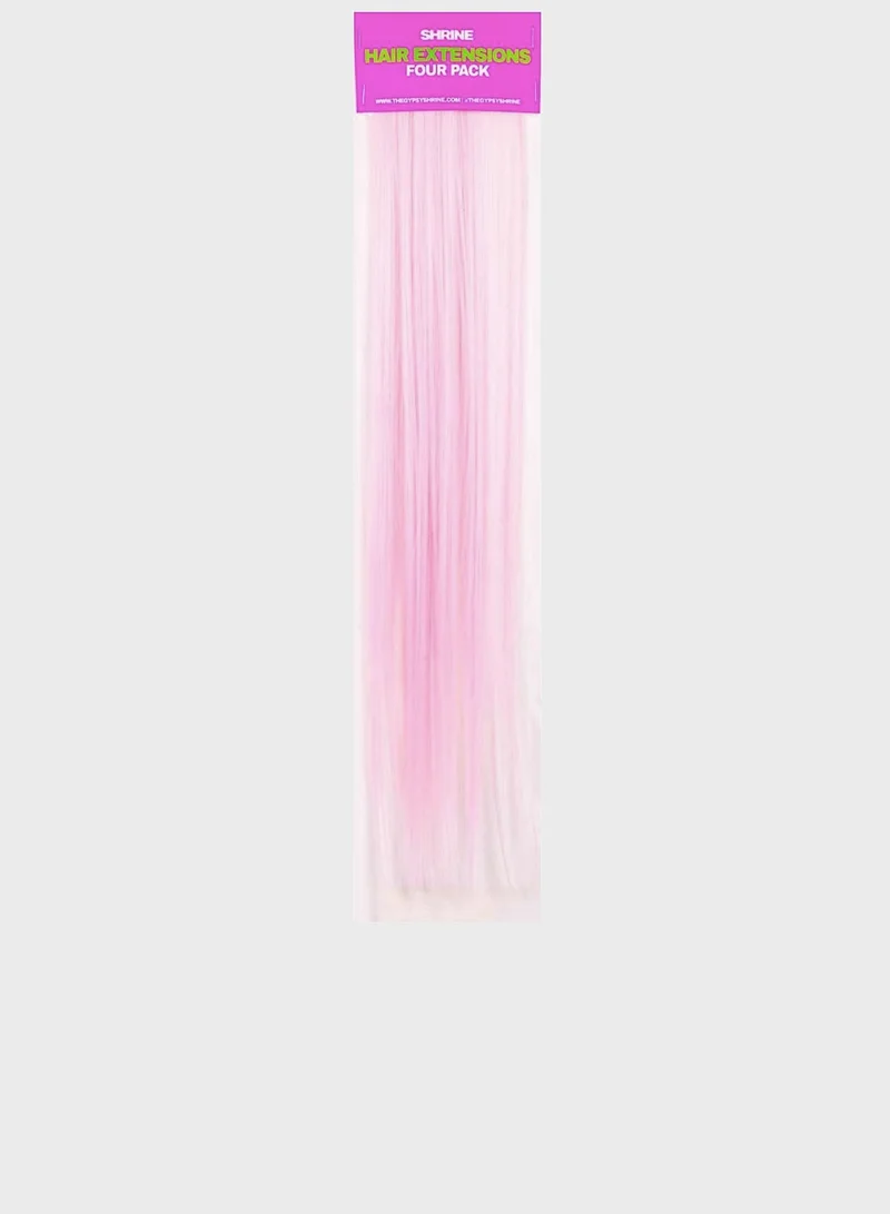The Gypsy Shrine Baby Pink Hair Extensions - Pack of 4