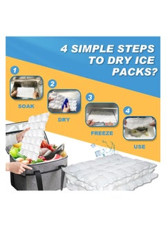 HOFEESEA 6 Sheets Shipping Cold Pack Ice Pack Sheets Dry Ice Packs Freezer Packs for Shipping Food Keep Food Fresh Beverage Cold  - Image 4