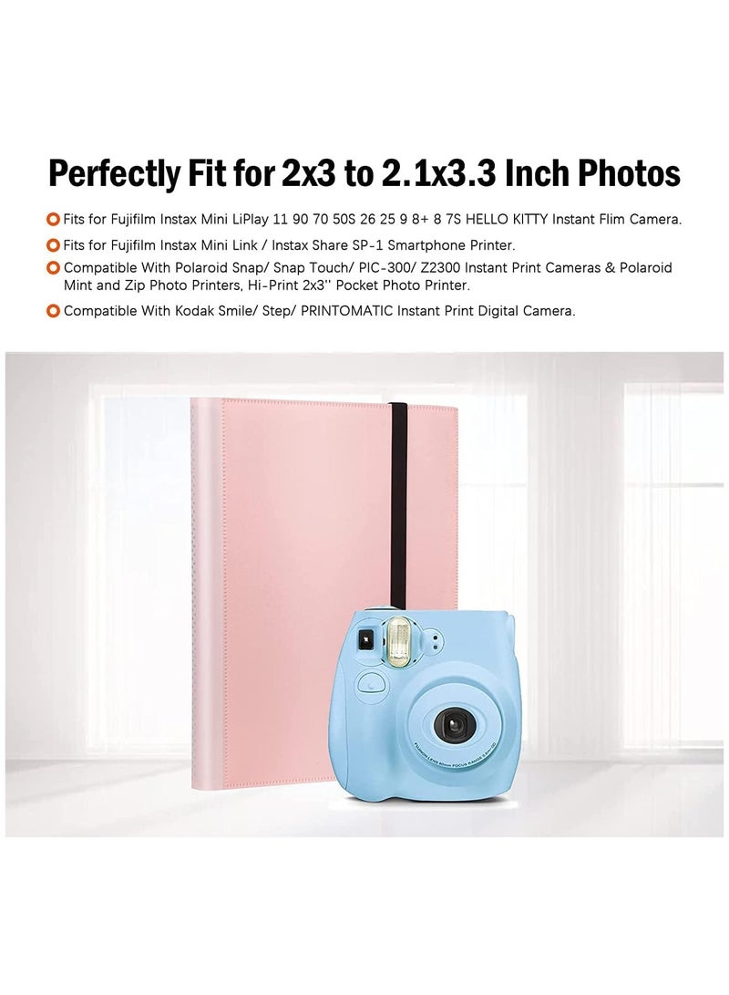 VKL 432 Pockets Mini Photo Album Compatible for Fujifilm Instax Mini 12 11 9 90 8+ 8 7S 40 26 25 EVO LiPlay Instant Camera/Mini Link SP-1 Printer/Z2300/ PIC-300 Polaroid Pictures (Pink) - Image 3