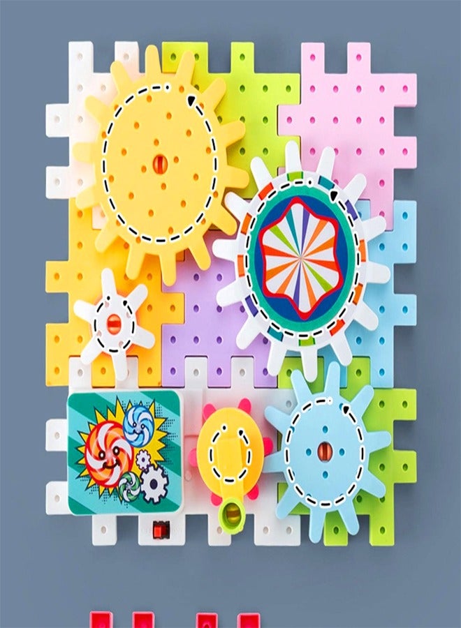 Loquat 83-Pieces Electric Building Blocks Gear Toys Educational Toddler Toy Kit Construction Toys 36x6x22 cm - Image 5