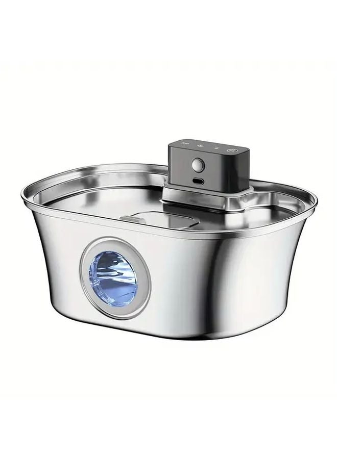 نافورة مياه قطط أوتوماتيكية من الفولاذ المقاوم للصدأ مع بطارية ومستشعار حركة 32 لتر - Image 1