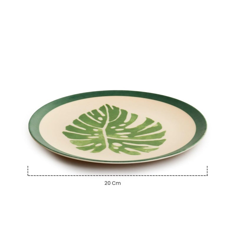 Red Butler EcoFriendly Bamboo Fiber Snack Plates Ideal for Daily use Snacks Featuring a Leaf Design Set of 4 Pieces Made of Natural Bamboo and Corn Powder - Image 5