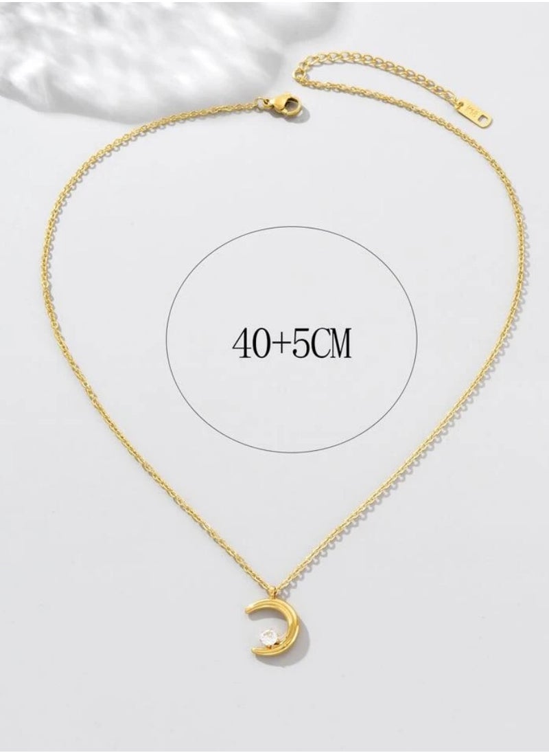 JewelryPalace Elegant Women’s Necklace Made Of Stainless Steel Coated With Gold In A Modern And Chic Design  - Image 3