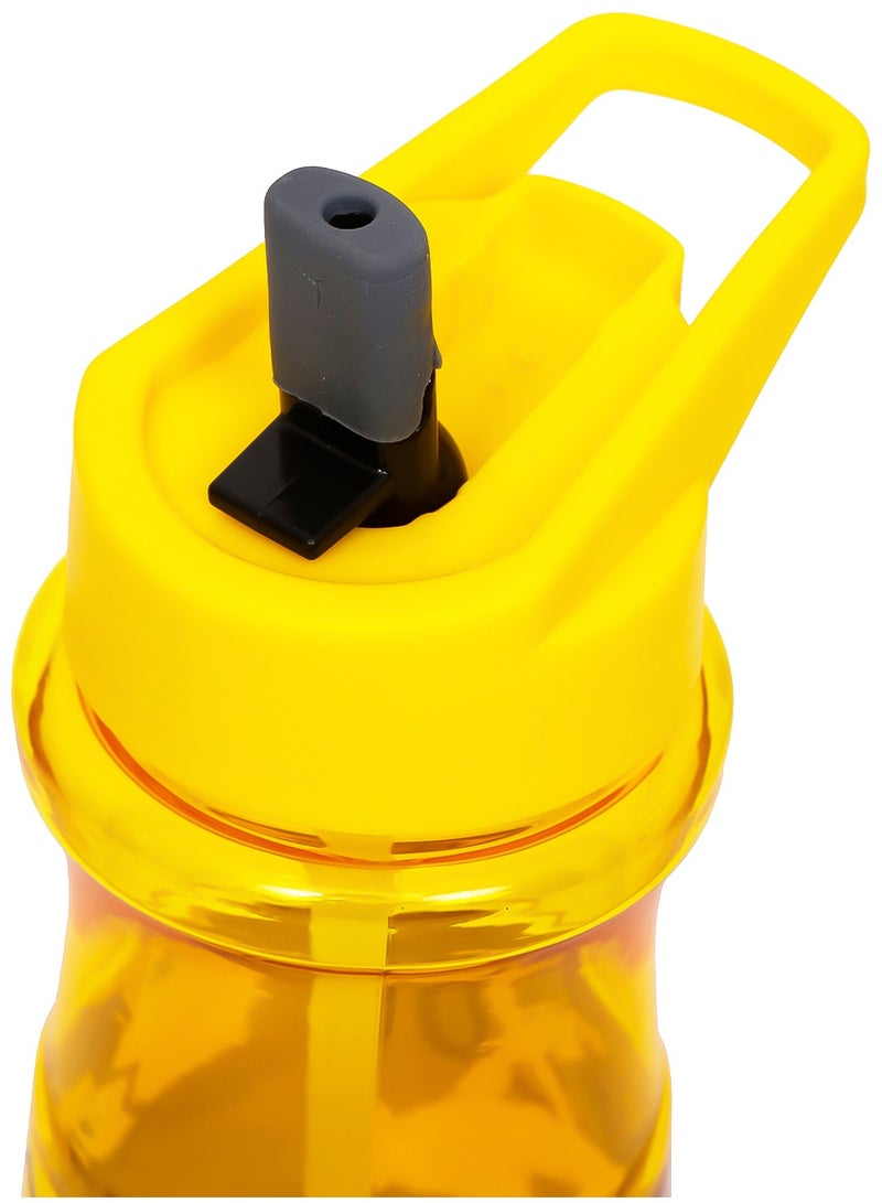 Eazy Kids زجاجة ماء للأطفال 500 مل مع قشة - أصفر - Image 5
