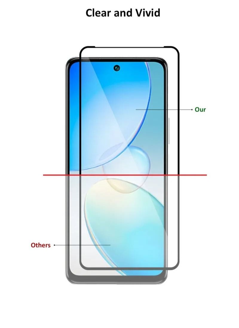 erorex - Tempered Glass Full Glue Screen Protector For Infinix Hot 12 Clear/Black - Image 1