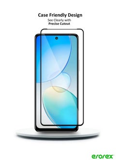 Tempered Glass Full Glue Screen Protector For Infinix Hot 12 Clear/Black