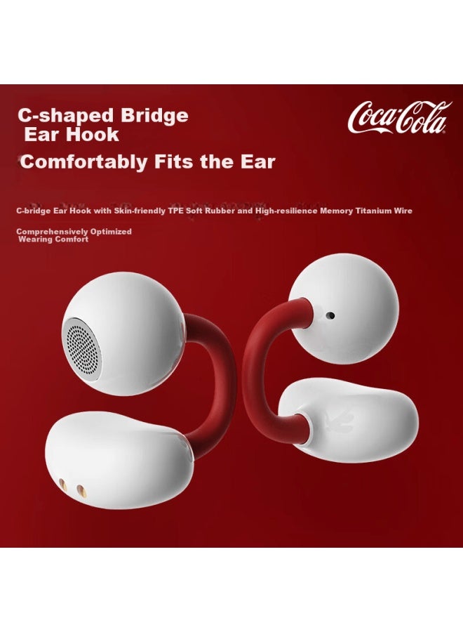 Coca-cola T60 Bone Conduction Open-ear Wireless Bluetooth Earbuds Clip-on Sports Running Gaming Headphones For Couples And Students Compatible With Apple Huawei Xiaomi - Image 4