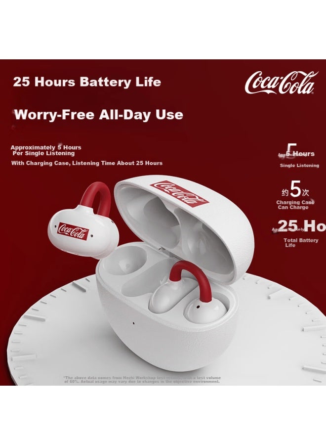 Coca-cola T60 Bone Conduction Open-ear Wireless Bluetooth Earbuds Clip-on Sports Running Gaming Headphones For Couples And Students Compatible With Apple Huawei Xiaomi - Image 3