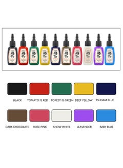 Occuwzz 10-color tattoo pigment set easy to color tattoo practice pigment carving lacquer pigment  - Image 2