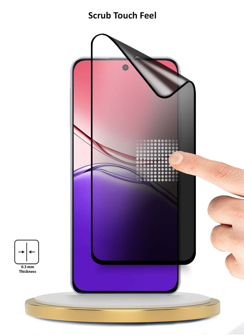 Wtech - Oppo A5 Pro 5G 2025 Premium Nano Ceramic Privacy Full Glue Full Cover Matte Flexible Screen Protector (MSCNMP) - Clear/Black - Image 1