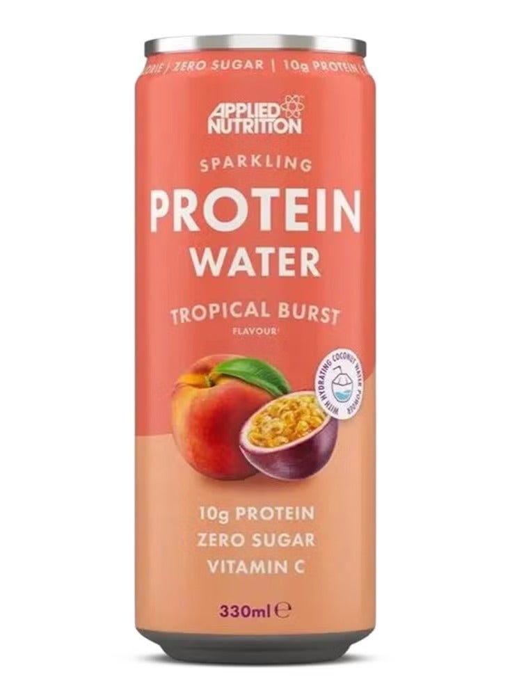 Applied Nutrition Sparkling Protein Water with Vitamin C & Coconut Water Powder, Tropical Burst, 330ml – 10g Protein, Dairy & Gluten Free pack of 12 - Image 2