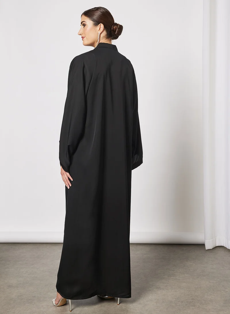 Hayat V Neck Plain Abaya