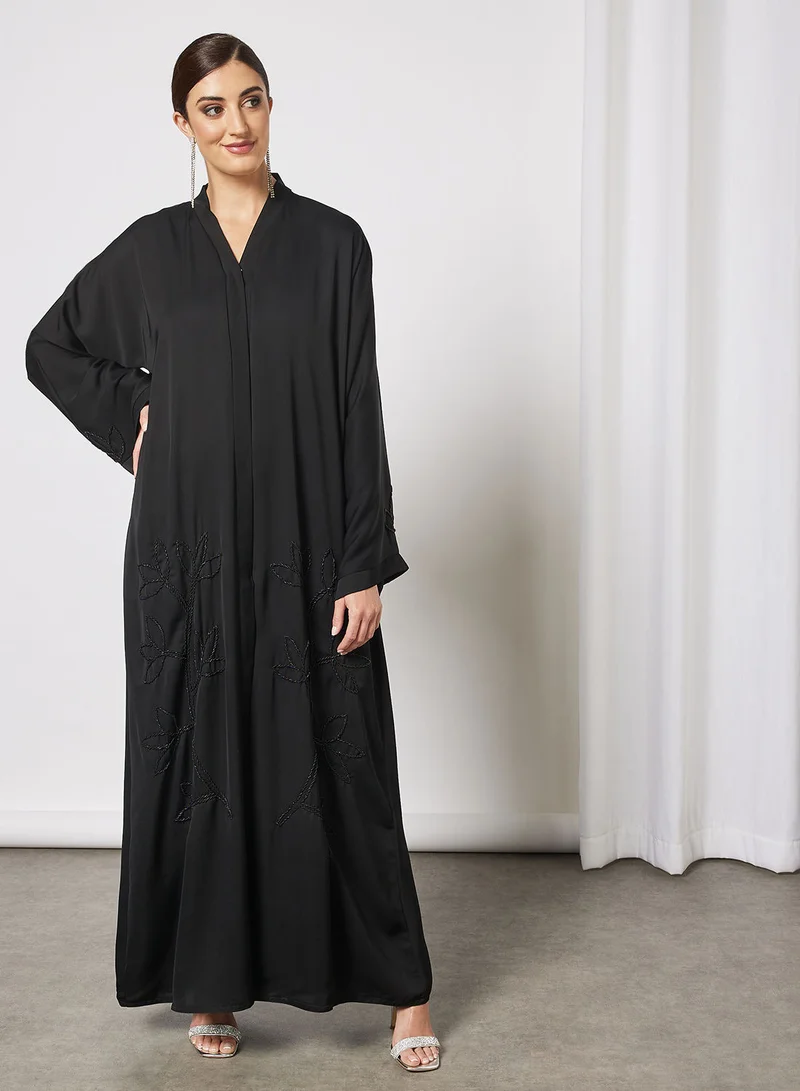 Hayat V Neck Plain Abaya