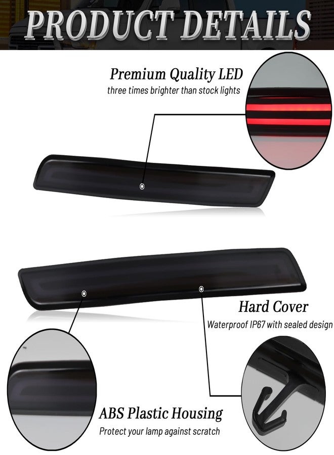 BINQIGOO LED Rear Bumper Reflector Light Compatible with Chevrolet Chevy Malibu 2013-2015 Daytime Running Light Turn Signal Tail Brake Fog Lamp Accessories(Smoked) - Image 4