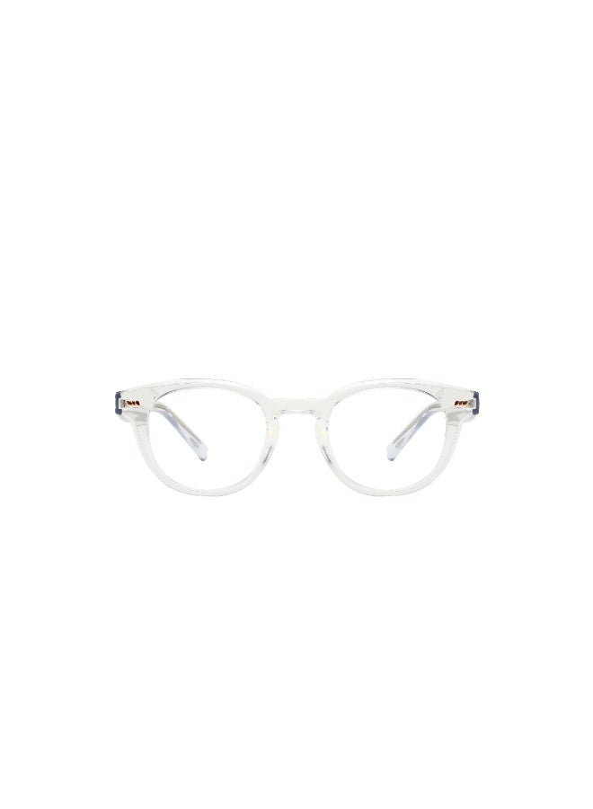 porodo SAN MARINO Anti-Blue Light Glasses with Scratch-Resistant Lenses / Timeless Rounded Design / Digital Fatigue Shield / Enhanced Visual Clarity - Transparent - Image 2