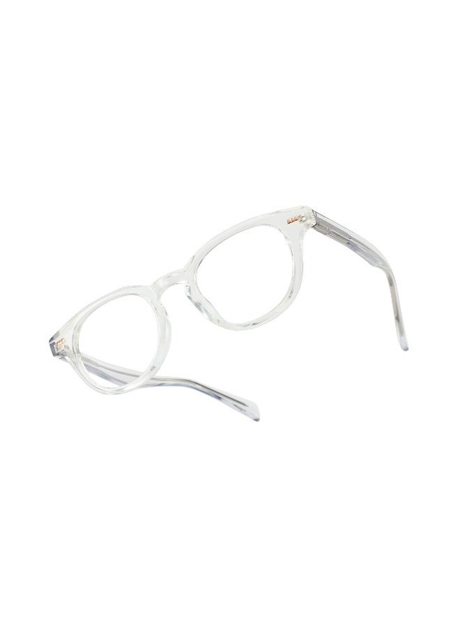 porodo SAN MARINO Anti-Blue Light Glasses with Scratch-Resistant Lenses / Timeless Rounded Design / Digital Fatigue Shield / Enhanced Visual Clarity - Transparent - Image 4