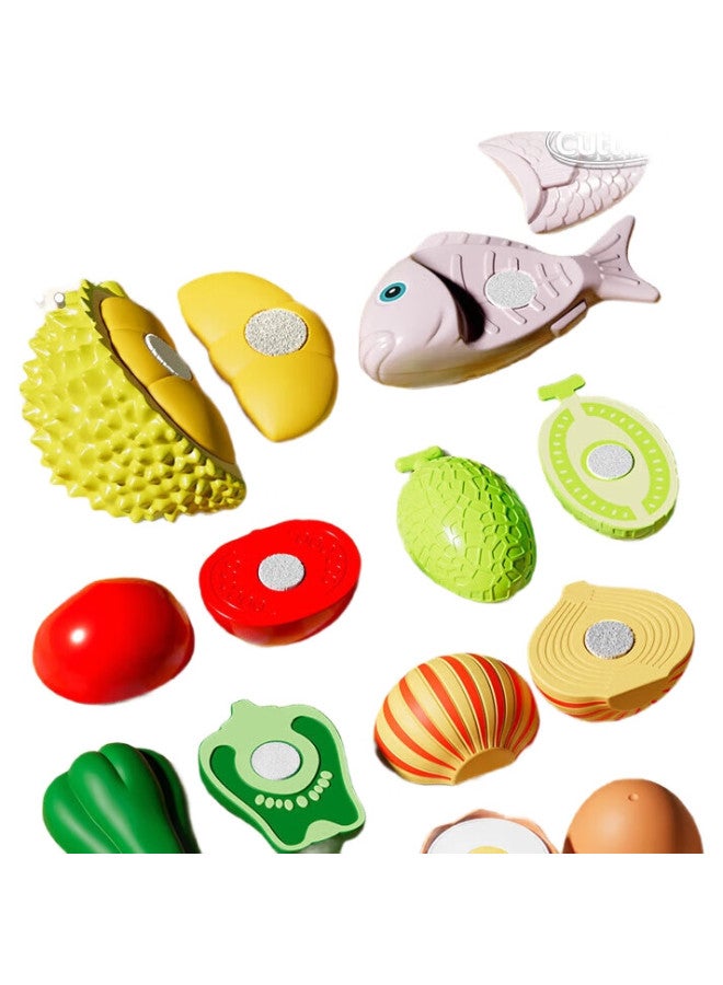 Xst Fruit Cutting Playset, Peelable And Cuttable Durian, Realistic Kitchen Toy, Pretend Play Cooking Set, Girls' Toy, New Year Gift - Image 2