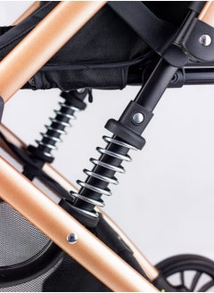 LUCID Luxury Baby Stroller Handle with Umbrella and Leather Cover from Lucid Baby Model - POCKIT PLUS - Brown  - Image 5