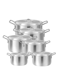 Bright Bright Aluminum Cooking Pot Set 12 pcs  - Image 1
