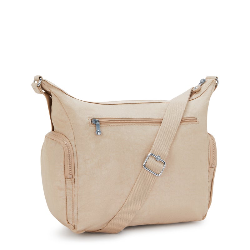 kipling حقيبة غابي الكبيرة المتلألئة باللون البيج - Image 2