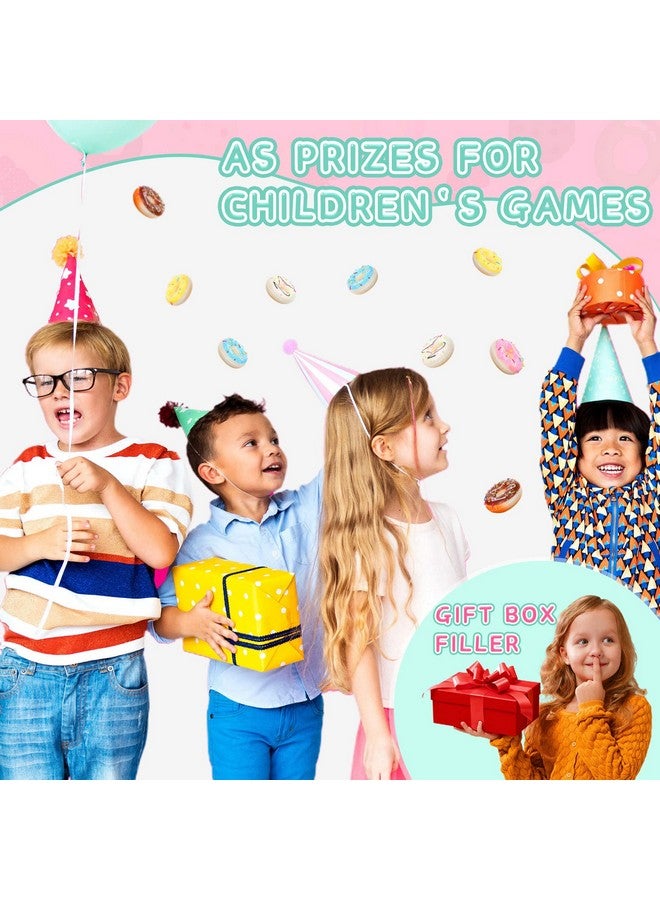 Macarrie 30 قطعة كرات ضغط دونات قوس قزح مريحة دونات ضغط قوس قزح هدايا حفلات ضغط تخفيف التوتر ألعاب حسية دونات لتزيين الحفلات مستلزمات حفلات بموضوع الدونات 6 ألوان - Image 4