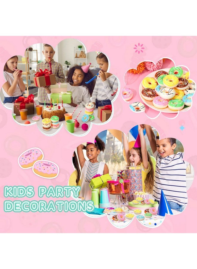 Macarrie 30 قطعة كرات ضغط دونات قوس قزح مريحة دونات ضغط قوس قزح هدايا حفلات ضغط تخفيف التوتر ألعاب حسية دونات لتزيين الحفلات مستلزمات حفلات بموضوع الدونات 6 ألوان - Image 5