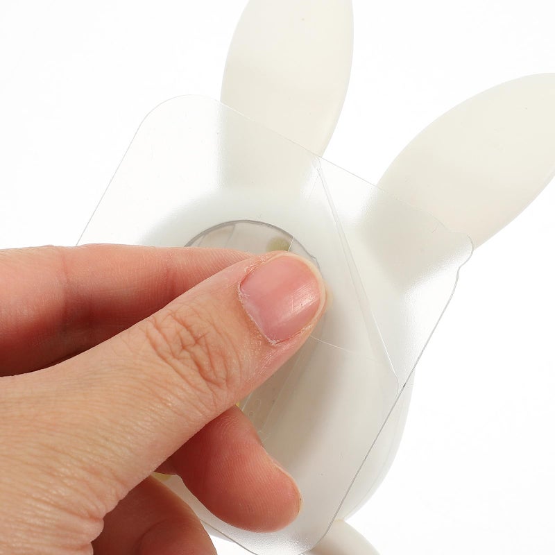 2Pcs Adhesive Cartoon Rabbit Towel Holder Wall Mounted Punch Free for Bathroom Kitchen - Image 5