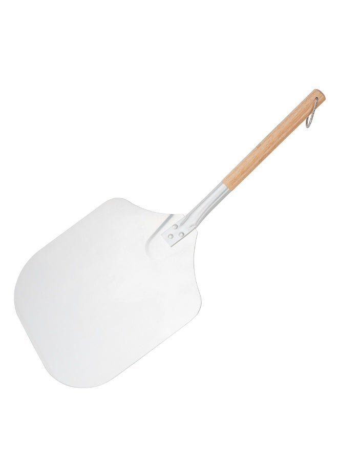 Restaurantware Met Lux 14 x 12 Inch Pizza Peel, 1 Durable Pizza Paddle - With Wooden Handle, For Home or Commercial Ovens, Aluminum Pizza Spatula, Use For Dough, Bread, or Pastries, - Image 1