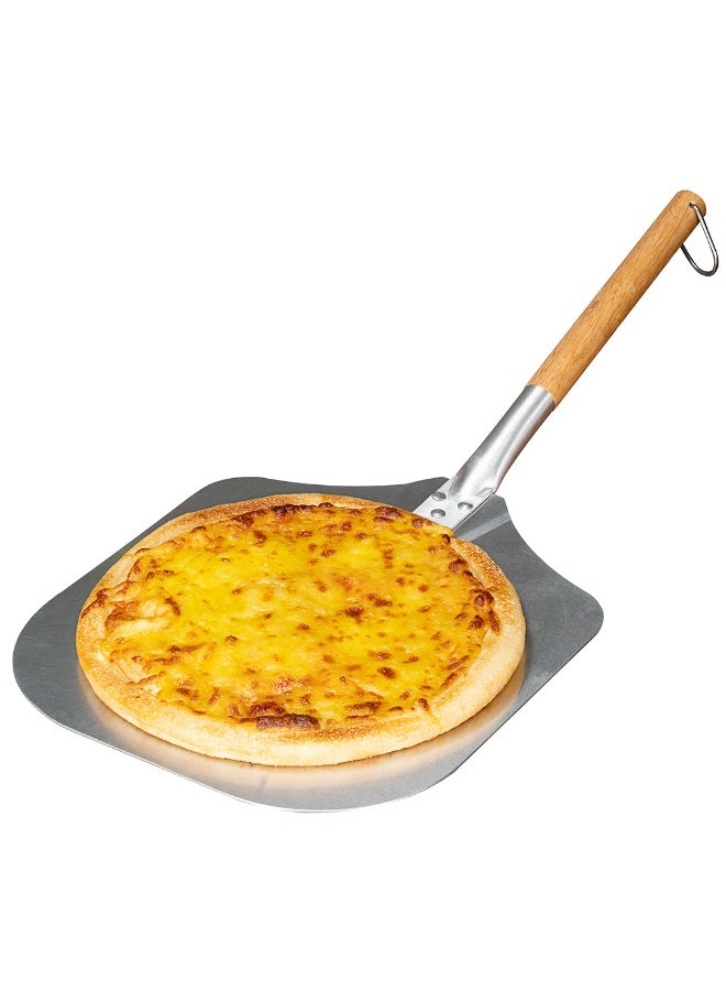 Restaurantware Met Lux 14 x 12 Inch Pizza Peel, 1 Durable Pizza Paddle - With Wooden Handle, For Home or Commercial Ovens, Aluminum Pizza Spatula, Use For Dough, Bread, or Pastries, - Image 2